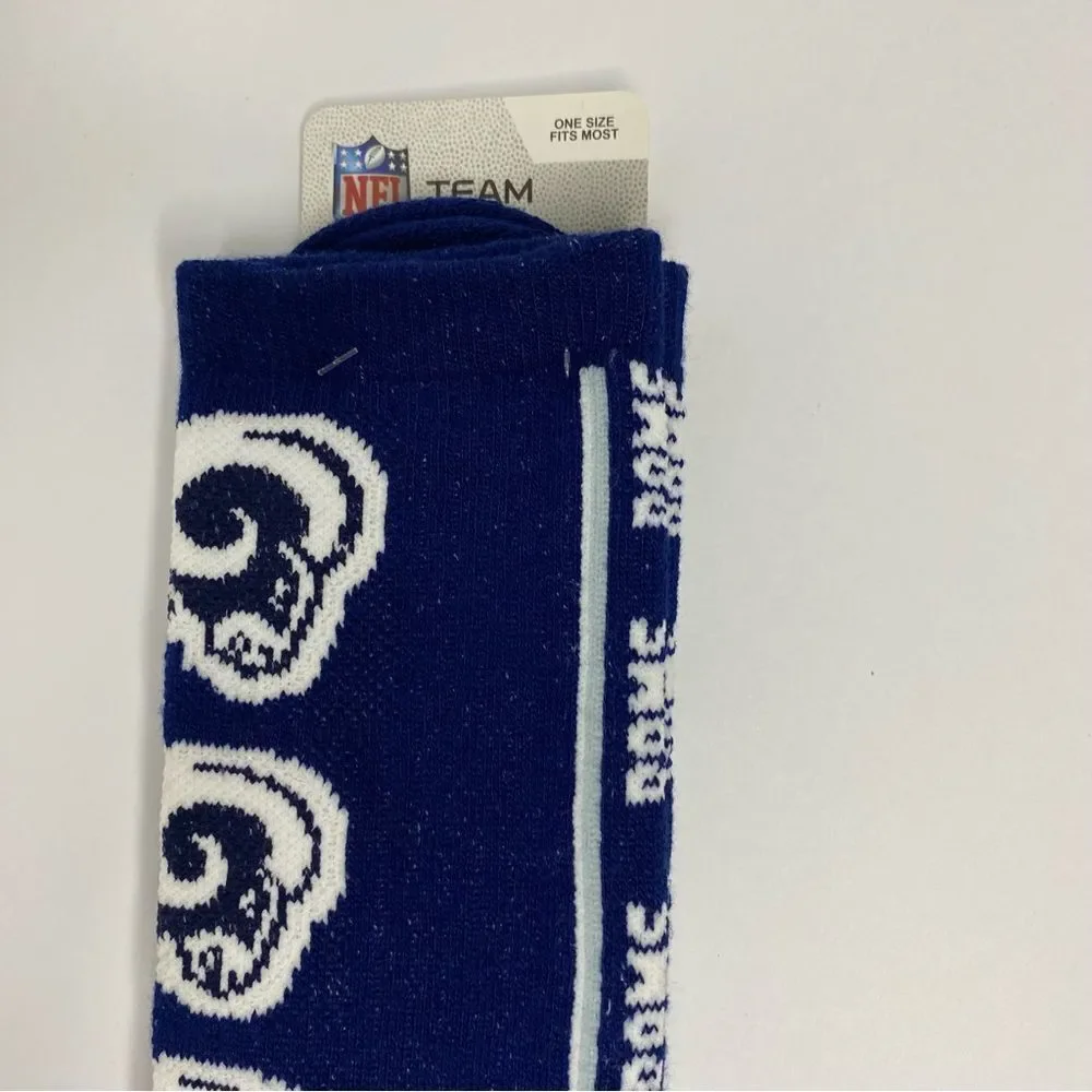For Bare Feet Blue White NFL Throwback LA Rams Socks OSFM